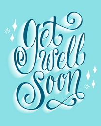 Blue White online Get Well Soon Card