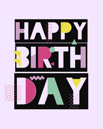 Unique Typo online Birthday Card
