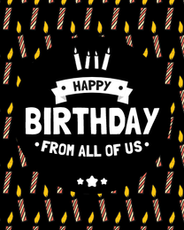 Candles Pattern online Birthday Card