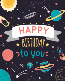 Universe online Birthday Card