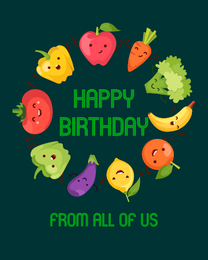 Multi Veg online Birthday Card
