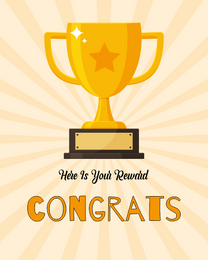 Your Reward online Congratulations Card