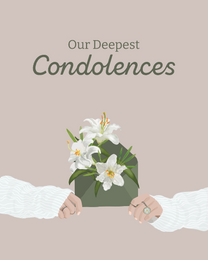 Floral Envelop online Sympathy Card