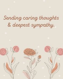 Light Floral online Sympathy Card
