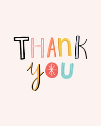 Simple online Thank You Card