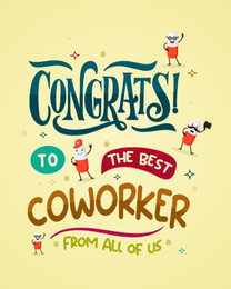 Best Coworkers online Congratulations Card