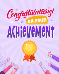 Achievement online Congratulations Card