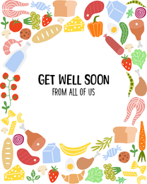 Healthy Food online Get Well Soon Card
