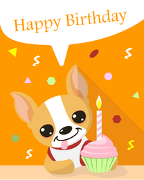 Cat Cupcake online Funny Birthday Card