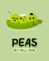 Peas online Get Well Soon Card