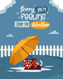 Under The Weather online Get Well Soon Card
