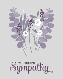 Floral online Sympathy Card