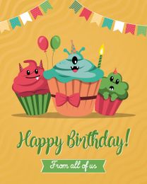 Cupcakes online Birthday Card | Virtual Birthday Ecard