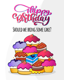 Bring Cake online Birthday Card | Virtual Birthday Ecard