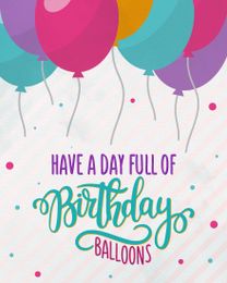 Balloons online Birthday Card | Virtual Birthday Ecard