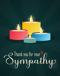 Candles online Sympathy Card | Virtual Sympathy Ecard