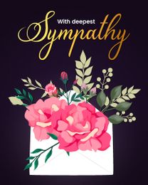 Deepest Floral online Sympathy Card