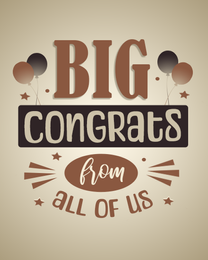 Balloons Stars online Congratulations Card