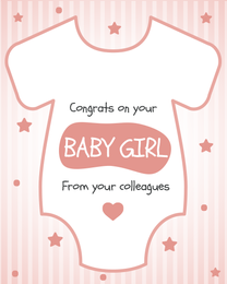 Girl online Baby Shower Card