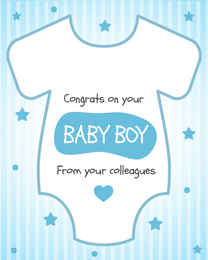 Boy online Baby Shower Card