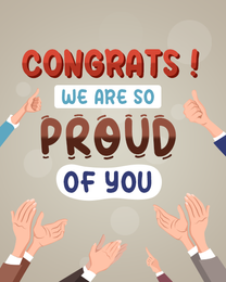 Hand Congrats online Congratulations Card