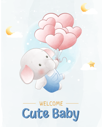 Welcome online Baby Shower Card
