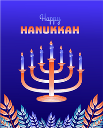 Gradient  online Hanukkah Card