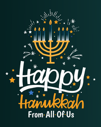Colorful Stars online Hanukkah Card