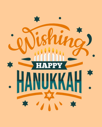 Candles online Hanukkah Card