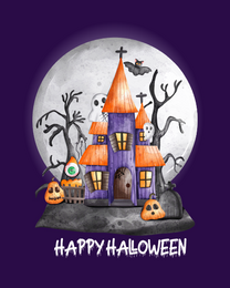 Haunted House online Halloween Card
