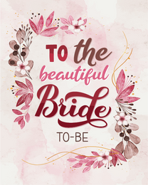 Pink Floral online Bridal Shower Card