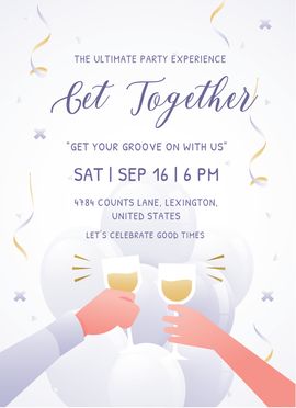confetti celebration invitation