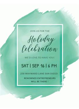 holiday celebration invitation