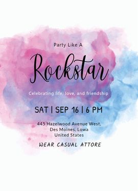 rockstar invitation