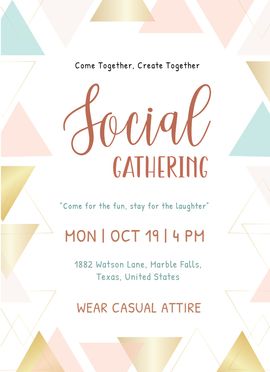 social gathering invitation