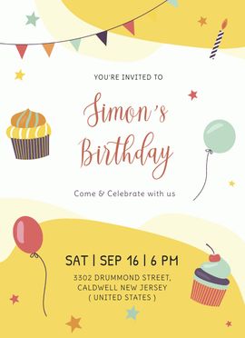 cupcake-candles invitation