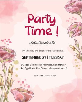 floral edges invitation