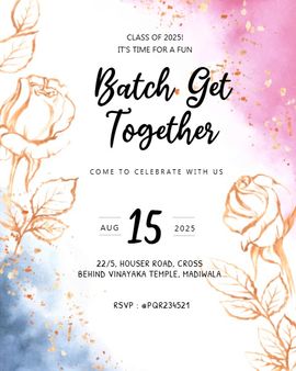 golden flower invitation