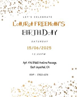 golden stars invitation