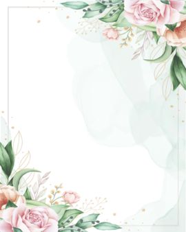 pink floral frame invitation