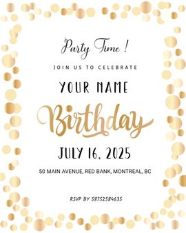 polka dots invitation