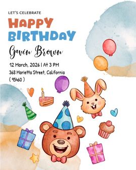 Birthday Elements invitation