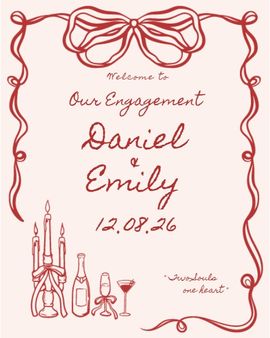 bow ribbon invitation