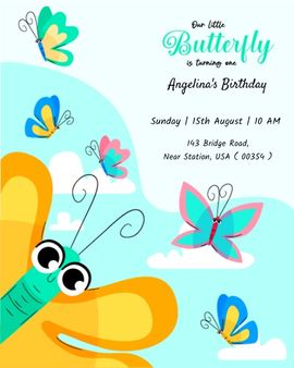 Butterfly invitation