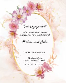 floral border invitation