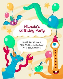 Funny character invitation