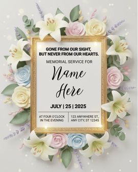 Loved Missed Remembered invitation