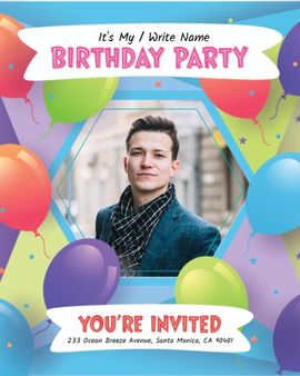 Picture Perfect Birthday invitation