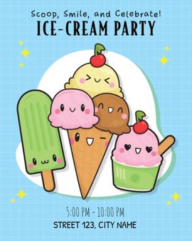 Sweet Ice-cream Bash invitation