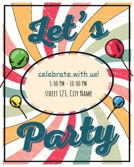 Swirl And Celebrate invitation